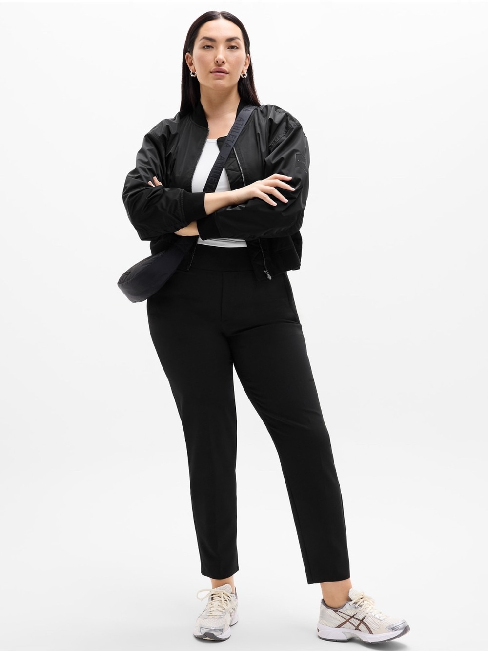 Athleta Black Endless High Rise Straight-Leg Pull-On Pants - Picture 2 of 9